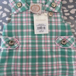 The Beaufort Bonnet Company Pink & Green Plaid Pinafore